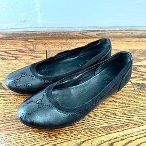 Gucci ballet flats - black metallic size 35.5